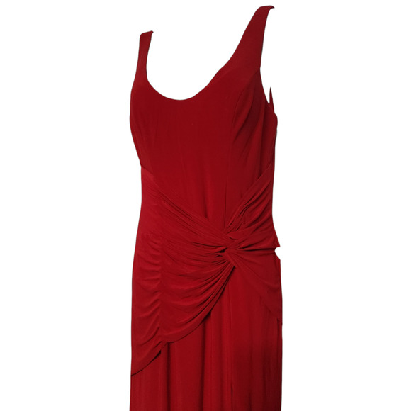 IEENA for MacDuggal Red Knot Style Red Long Dress 4 - Picture 6 of 7
